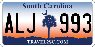 SC license plate ALJ993