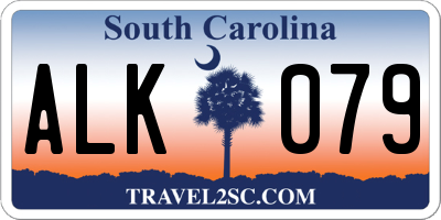 SC license plate ALK079