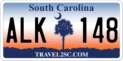 SC license plate ALK148