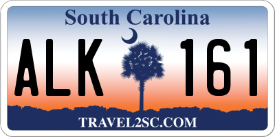 SC license plate ALK161