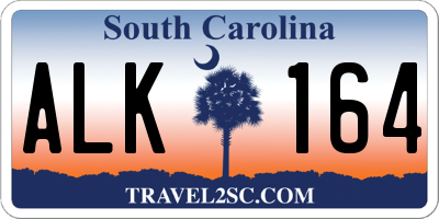 SC license plate ALK164