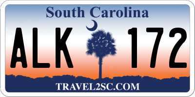SC license plate ALK172