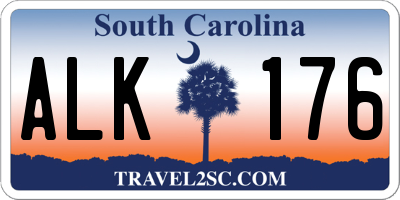 SC license plate ALK176