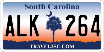 SC license plate ALK264