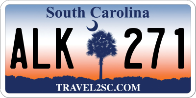 SC license plate ALK271