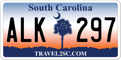 SC license plate ALK297