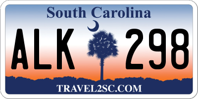 SC license plate ALK298