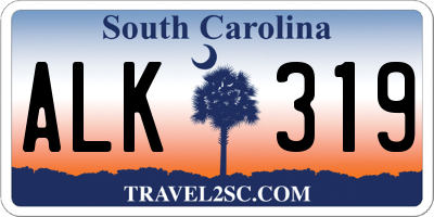 SC license plate ALK319
