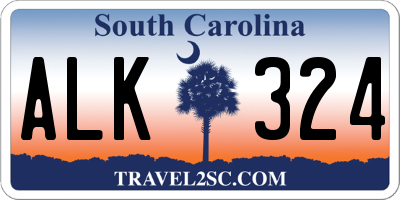 SC license plate ALK324