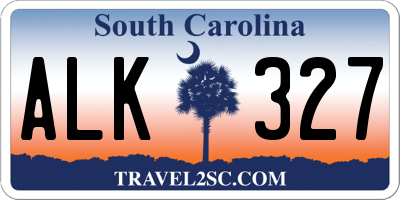 SC license plate ALK327