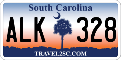 SC license plate ALK328