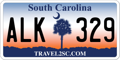 SC license plate ALK329