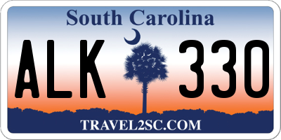SC license plate ALK330