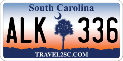 SC license plate ALK336