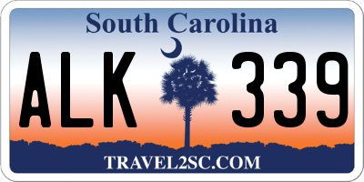 SC license plate ALK339