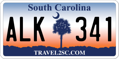 SC license plate ALK341