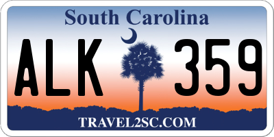 SC license plate ALK359