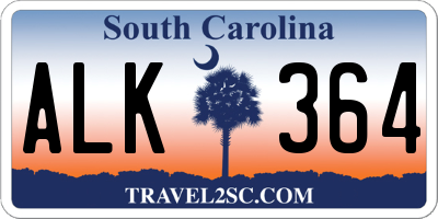 SC license plate ALK364