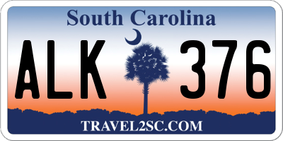 SC license plate ALK376