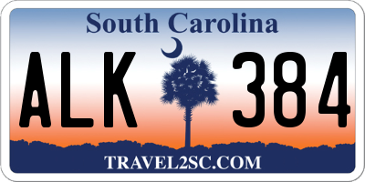 SC license plate ALK384