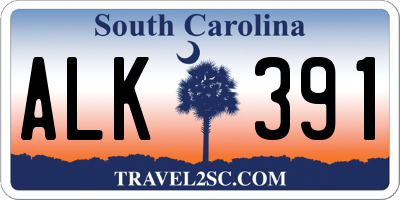 SC license plate ALK391