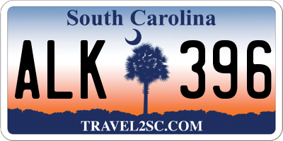 SC license plate ALK396
