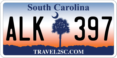 SC license plate ALK397