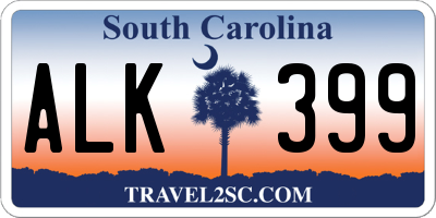 SC license plate ALK399