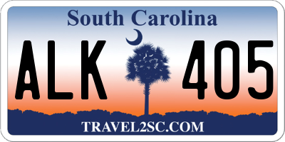SC license plate ALK405