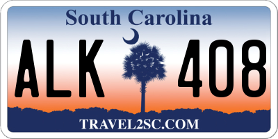 SC license plate ALK408