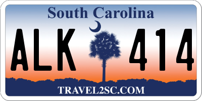 SC license plate ALK414