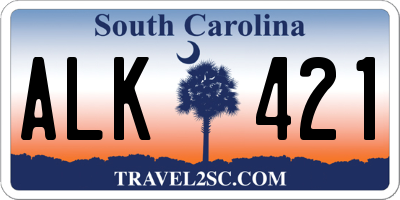 SC license plate ALK421
