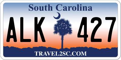 SC license plate ALK427