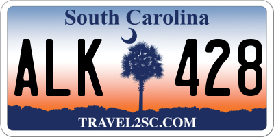 SC license plate ALK428