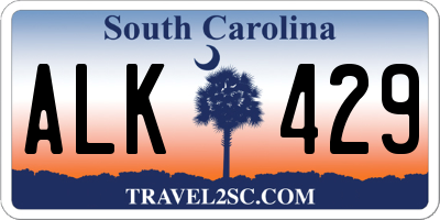 SC license plate ALK429
