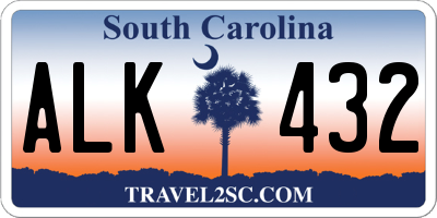 SC license plate ALK432