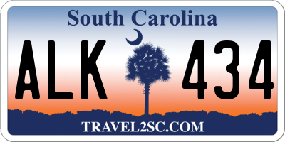 SC license plate ALK434