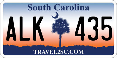 SC license plate ALK435