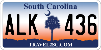 SC license plate ALK436