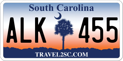 SC license plate ALK455
