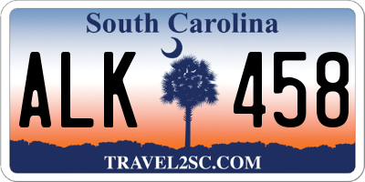 SC license plate ALK458