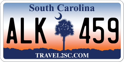 SC license plate ALK459