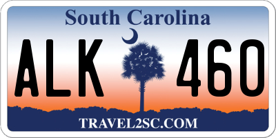 SC license plate ALK460