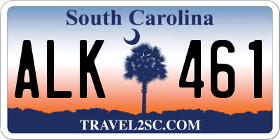 SC license plate ALK461