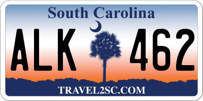 SC license plate ALK462