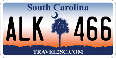 SC license plate ALK466