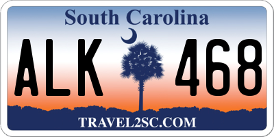 SC license plate ALK468