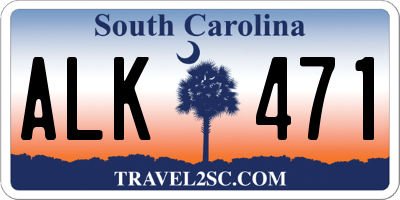 SC license plate ALK471