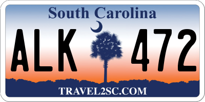 SC license plate ALK472