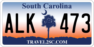 SC license plate ALK473